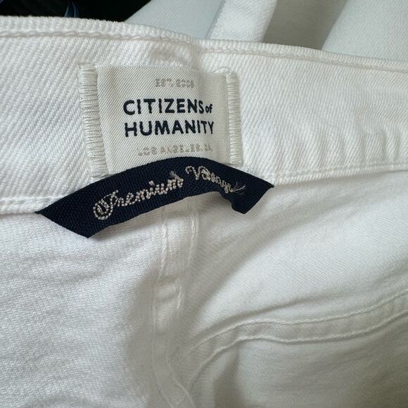 NWT Citizens of Humanity Ella Mid Rise Cropped Jeans Moonglow White Size 32 - Picture 11 of 15